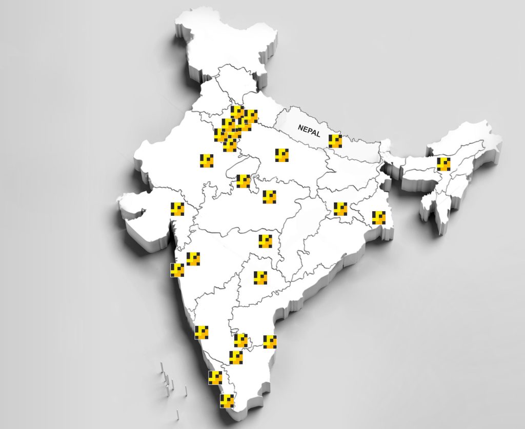 Pan India Presence — 34 Experience Centers, 26 Cities