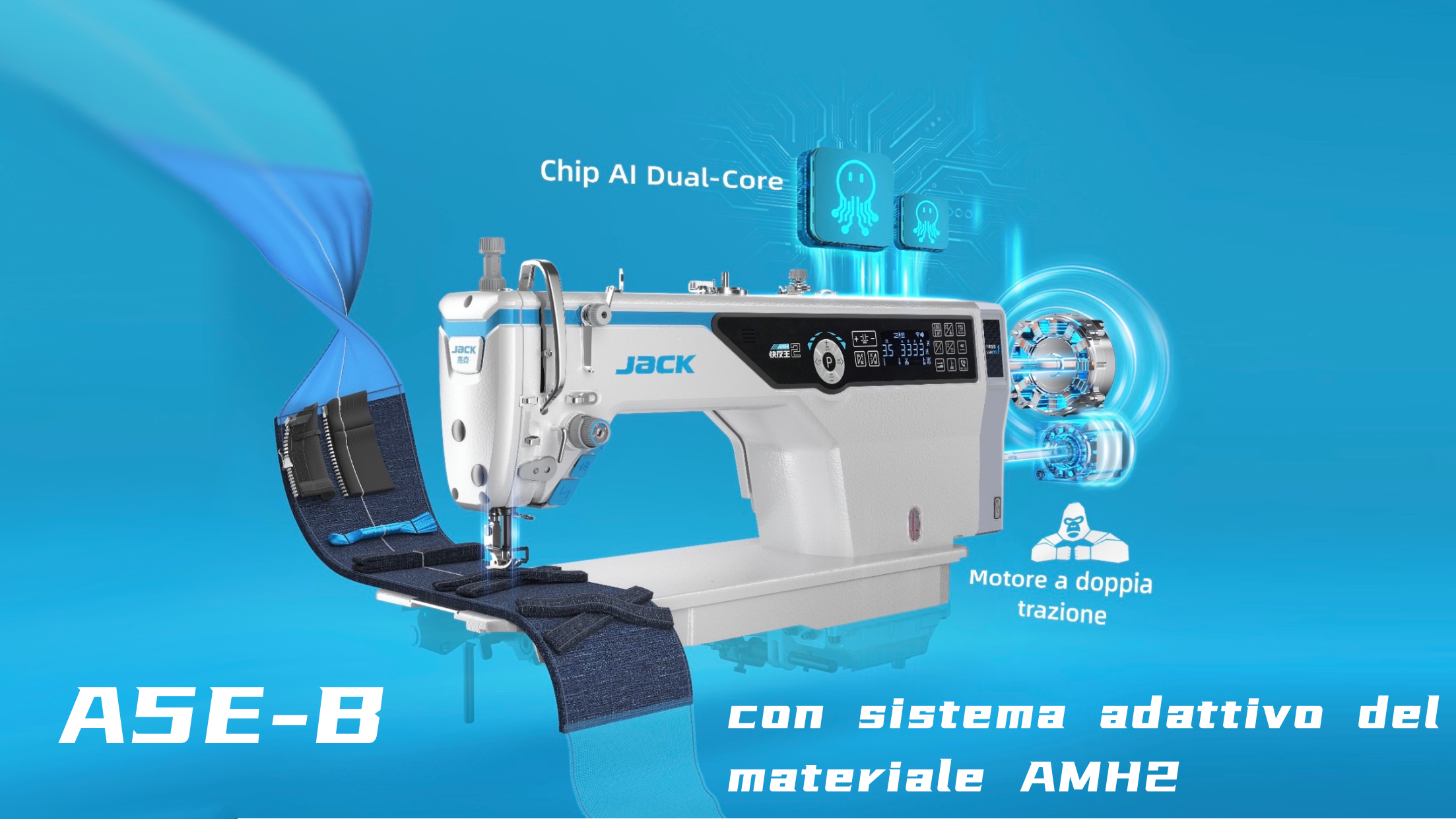 Jack A5E-B AMH2 — Artificial Intelligence lockstitch